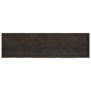 Πάγκος Μπάνιου Σκούρο Καφέ 180x50x(2-6) εκ. Επεξεργ. Μασίφ Ξύλο
