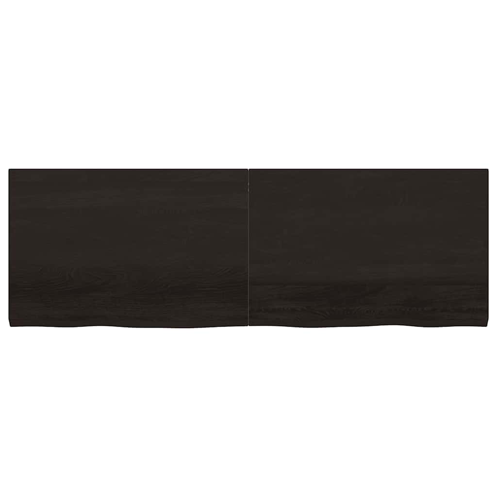 Πάγκος Μπάνιου Σκούρο Καφέ 180x60x(2-4) εκ. Επεξεργ. Μασίφ Ξύλο