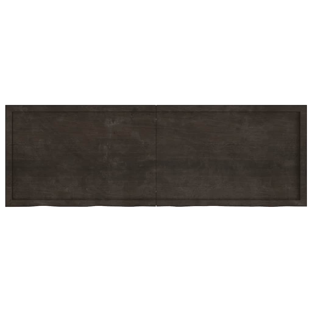 Πάγκος Μπάνιου Σκούρο Καφέ 180x60x(2-6) εκ. Επεξεργ. Μασίφ Ξύλο