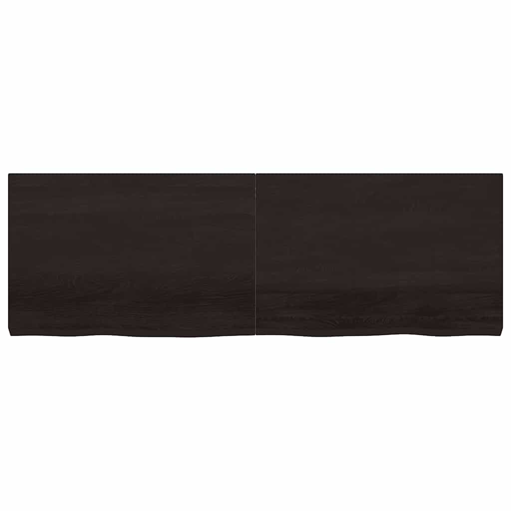 Πάγκος Μπάνιου Σκούρο Καφέ 180x60x(2-6) εκ. Επεξεργ. Μασίφ Ξύλο