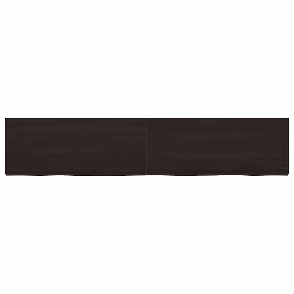 Πάγκος Μπάνιου Σκούρο Καφέ 200x40x(2-6) εκ. Επεξεργ. Μασίφ Ξύλο