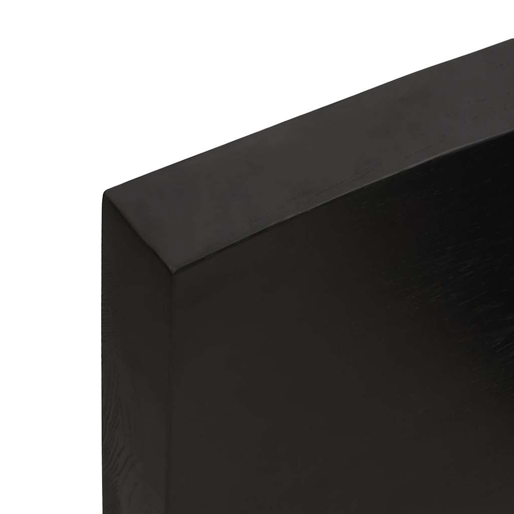 Πάγκος Μπάνιου Σκούρο Καφέ 200x40x(2-6) εκ. Επεξεργ. Μασίφ Ξύλο