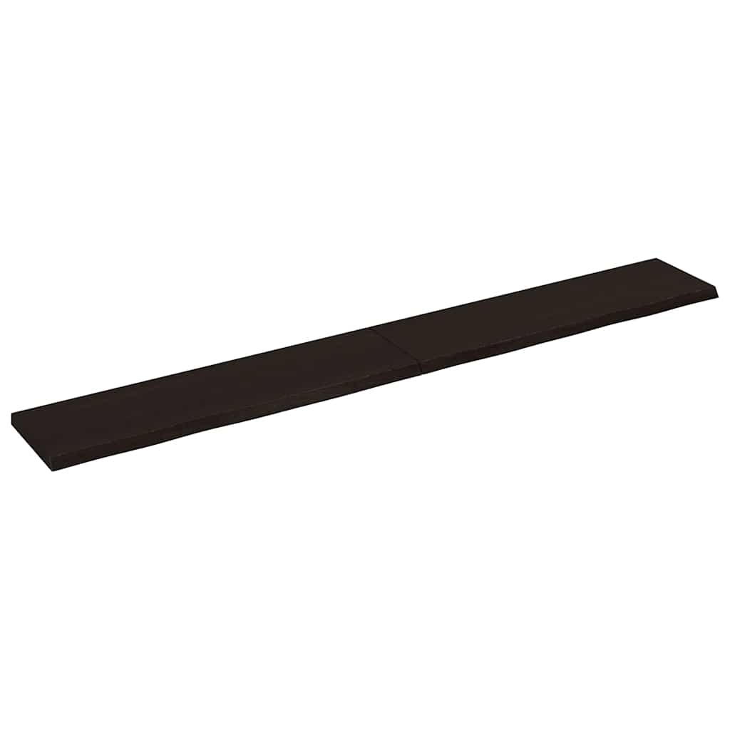 Πάγκος Μπάνιου Σκούρο Καφέ 220x30x(2-4) εκ. Επεξεργ. Μασίφ Ξύλο