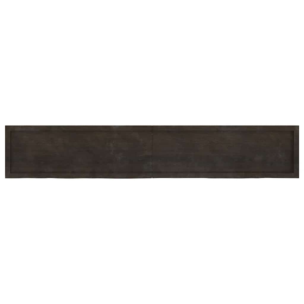 Πάγκος Μπάνιου Σκούρο Καφέ 220x40x(2-4) εκ. Επεξεργ. Μασίφ Ξύλο