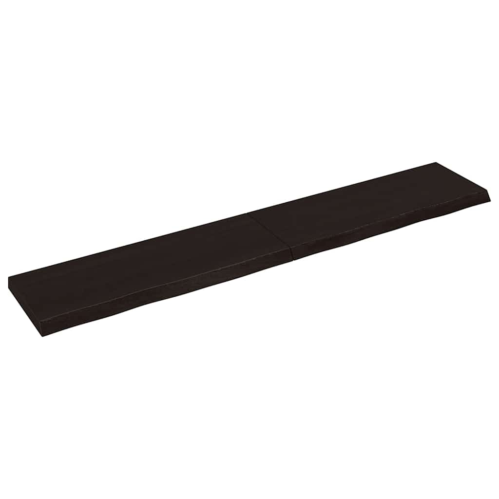 Πάγκος Μπάνιου Σκούρο Καφέ 220x40x(2-6) εκ. Επεξεργ. Μασίφ Ξύλο