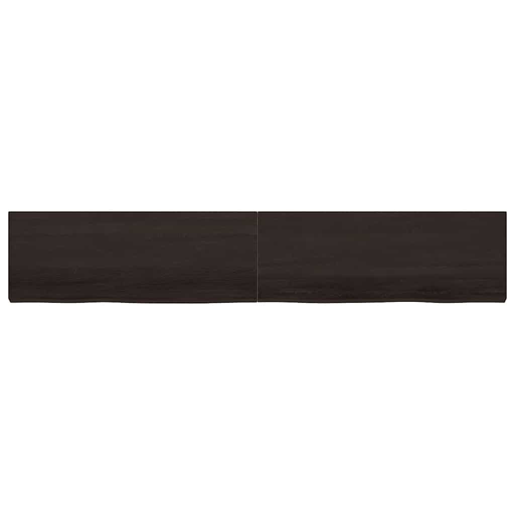 Πάγκος Μπάνιου Σκούρο Καφέ 220x40x(2-6) εκ. Επεξεργ. Μασίφ Ξύλο