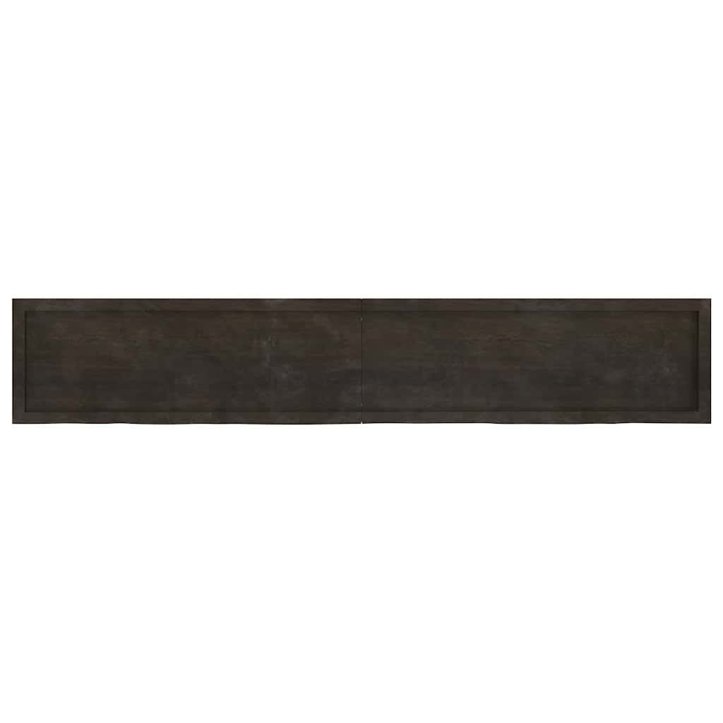 Πάγκος Μπάνιου Σκούρο Καφέ 220x40x(2-6) εκ. Επεξεργ. Μασίφ Ξύλο
