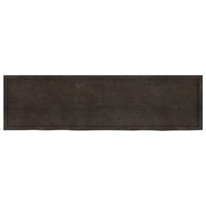Πάγκος Μπάνιου Σκούρο Καφέ 220x60x(2-4) εκ. Επεξεργ. Μασίφ Ξύλο