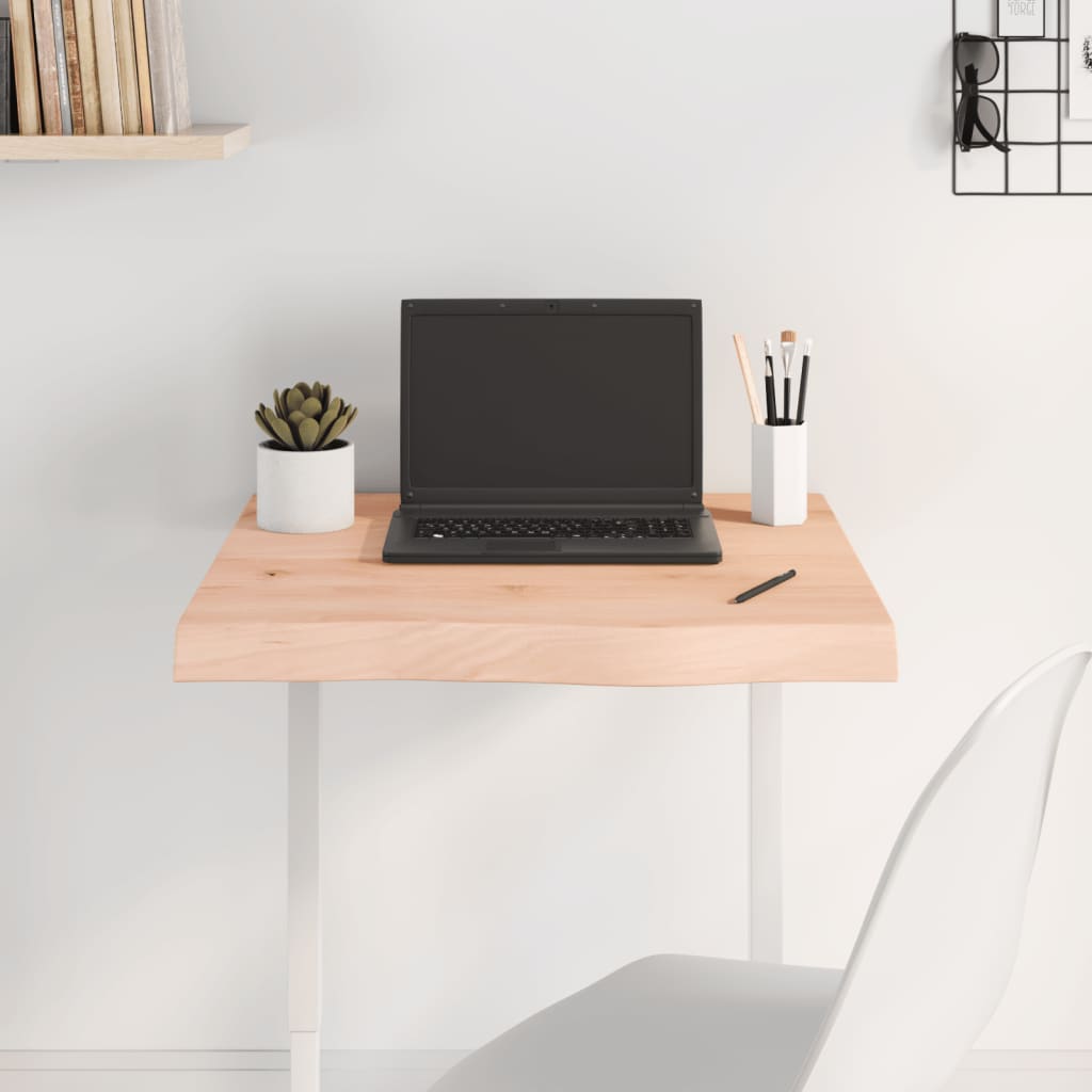 Επιφάνεια Τραπεζιού 60x60x(2-6) εκ Ακατέργαστο Μασίφ Ξύλο Δρυός