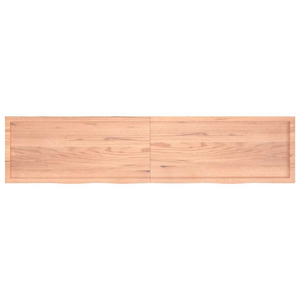 Επιφ Τραπεζιού Αν Καφέ 220x50x(2-4)εκ. Επεξ. Μασίφ Ξύλο Δρυός