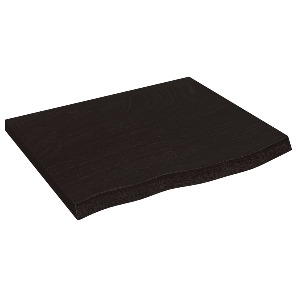 Επιφάνεια Τραπεζιού Σκούρο Καφέ 60x50x(2-4)εκ Επεξ. Μασίφ Δρυς