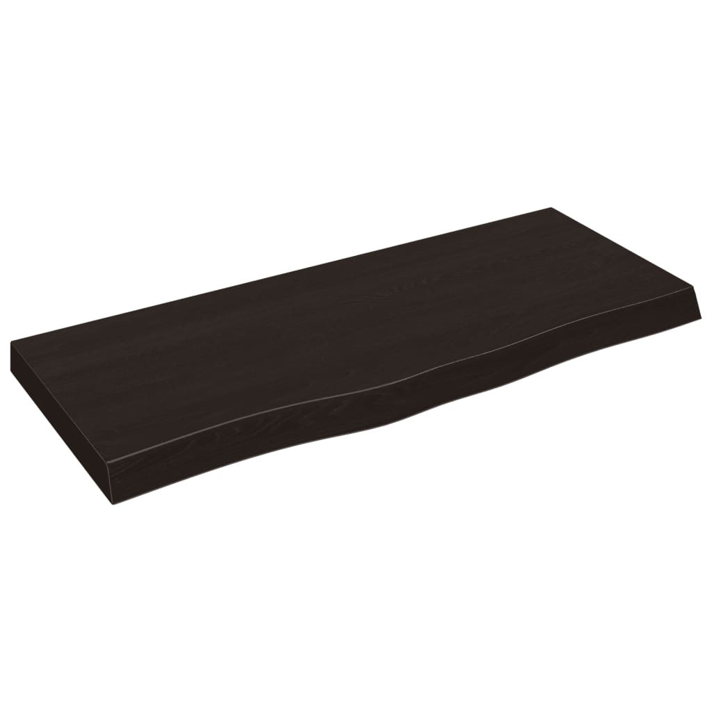 Επιφάνεια Τραπεζιού Σκούρο Καφέ 100x40x(2-6)εκ Επεξ. Μασίφ Δρυς