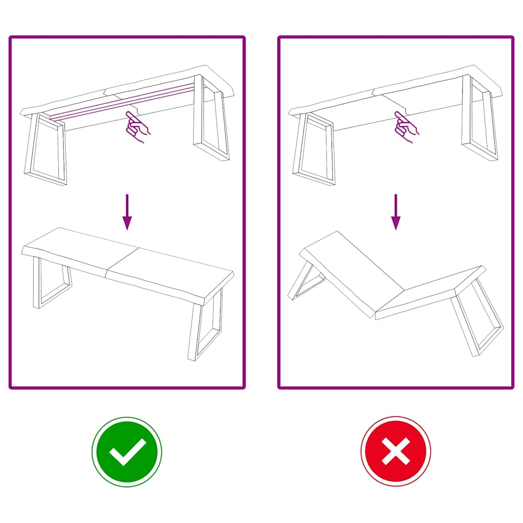 Επιφάνεια Τραπεζιού Σκούρο Καφέ 120x40x(2-6)εκ Επεξ. Μασίφ Δρυς