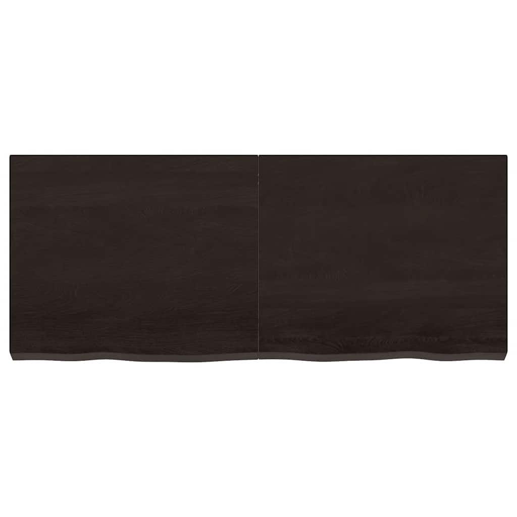 Επιφάνεια Τραπεζιού Σκούρο Καφέ 120x50x(2-6)εκ Επεξ. Μασίφ Δρυς