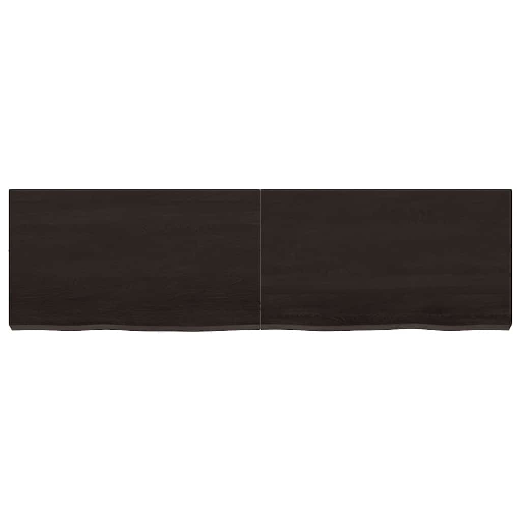 Επιφάνεια Τραπεζιού Σκούρο Καφέ 140x40x(2-6)εκ Επεξ. Μασίφ Δρυς - Pakobazaar