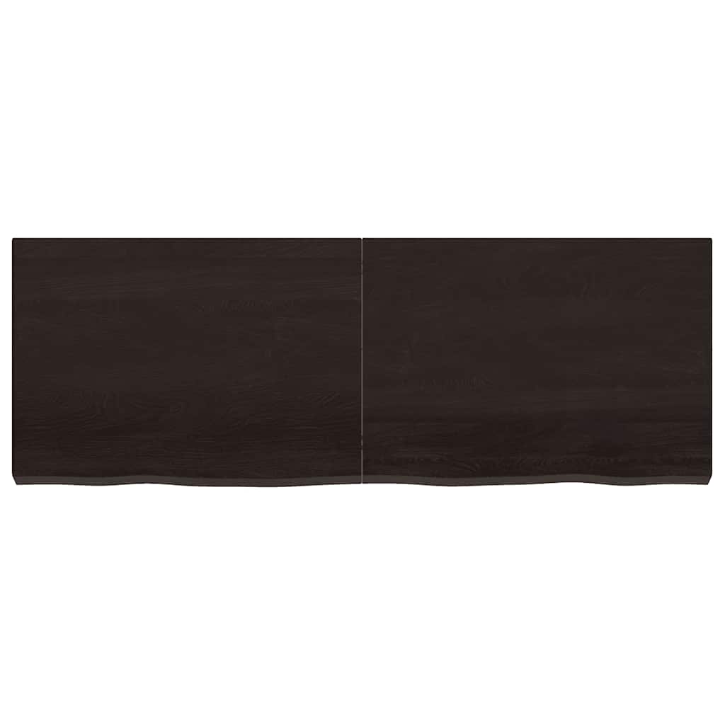Επιφάνεια Τραπεζιού Σκούρο Καφέ 140x50x(2-6)εκ Επεξ. Μασίφ Δρυς