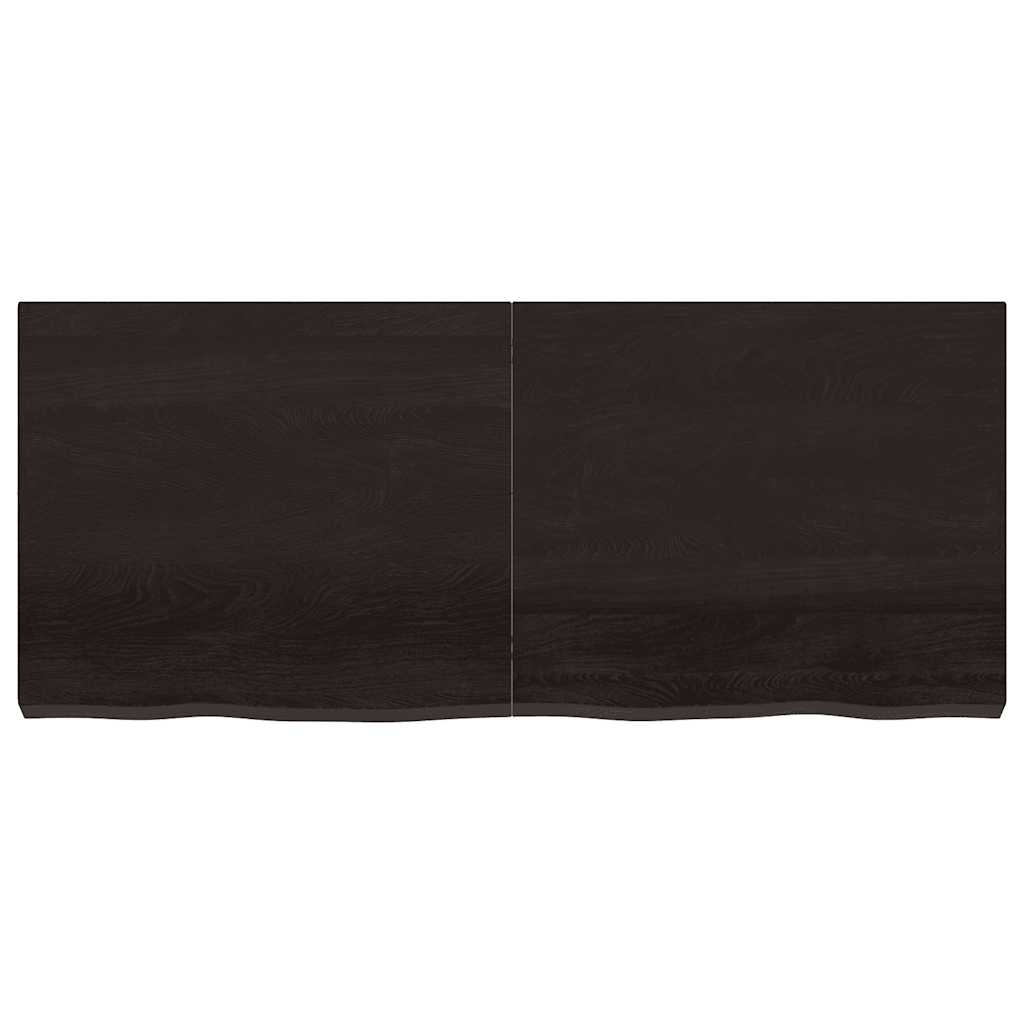 Επιφάνεια Τραπεζιού Σκούρο Καφέ 140x60x(2-6)εκ Επεξ. Μασίφ Δρυς