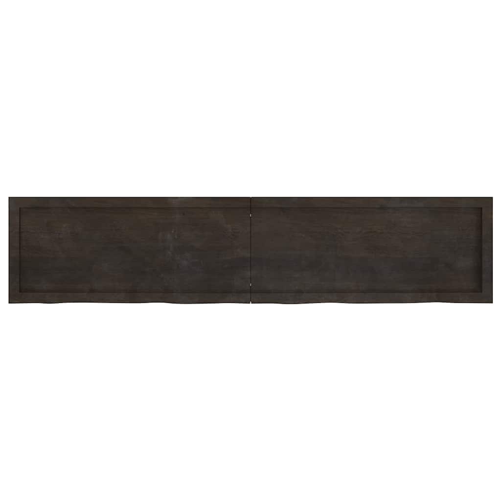 Επιφάνεια Τραπεζιού Σκούρο Καφέ 180x40x(2-4)εκ Επεξ. Μασίφ Δρυς