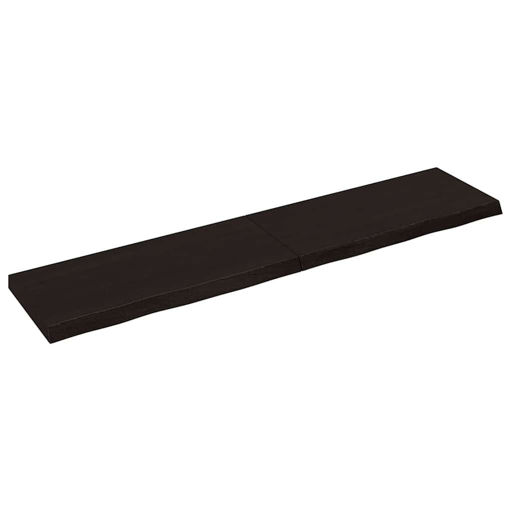 Επιφάνεια Τραπεζιού Σκούρο Καφέ 180x40x(2-6)εκ Επεξ. Μασίφ Δρυς