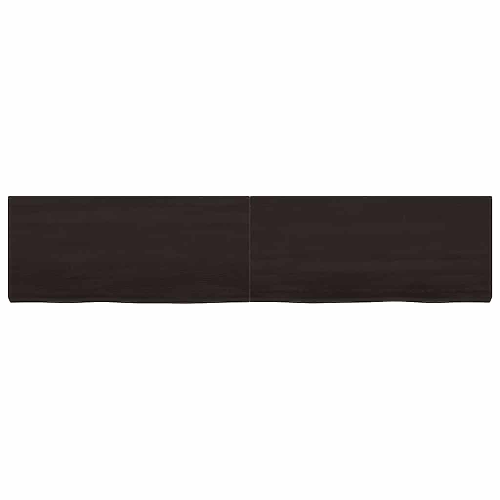Επιφάνεια Τραπεζιού Σκούρο Καφέ 180x40x(2-6)εκ Επεξ. Μασίφ Δρυς