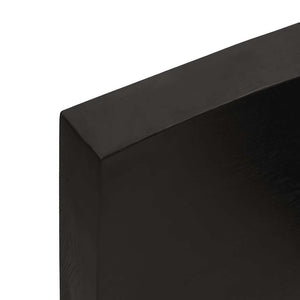 Επιφάνεια Τραπεζιού Σκούρο Καφέ 180x40x(2-6)εκ Επεξ. Μασίφ Δρυς
