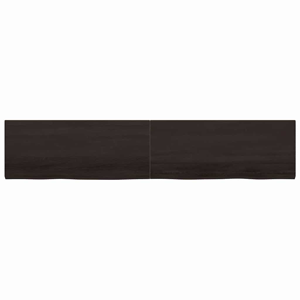 Επιφάνεια Τραπεζιού Σκούρο Καφέ 200x40x(2-4)εκ Επεξ. Μασίφ Δρυς