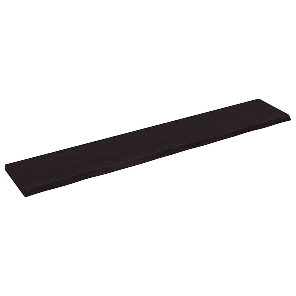 Επιφάνεια Τραπεζιού Σκούρο Καφέ 220x40x(2-4)εκ Επεξ. Μασίφ Δρυς