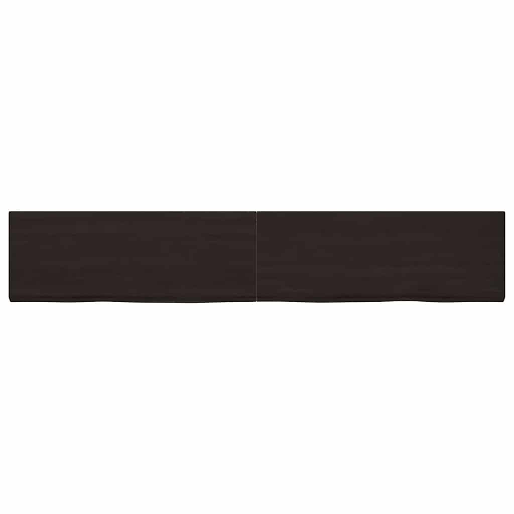 Επιφάνεια Τραπεζιού Σκούρο Καφέ 220x40x(2-4)εκ Επεξ. Μασίφ Δρυς