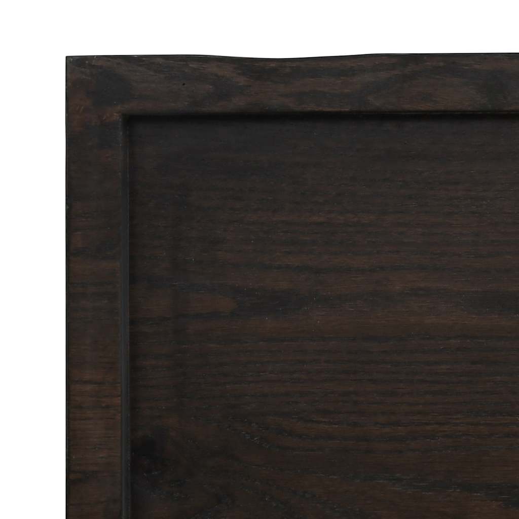Επιφάνεια Τραπεζιού Σκούρο Καφέ 220x40x(2-4)εκ Επεξ. Μασίφ Δρυς