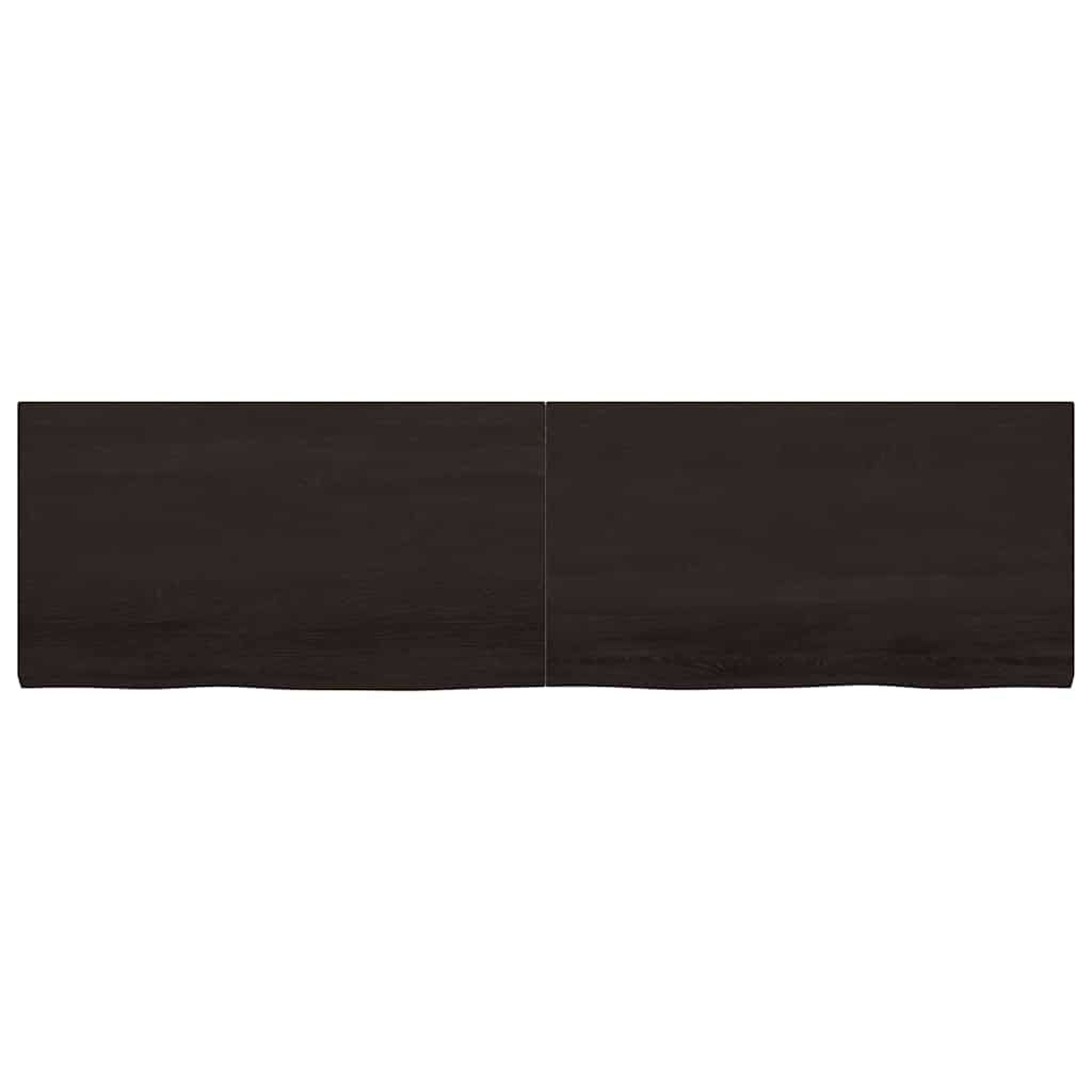Επιφάνεια Τραπεζιού Σκούρο Καφέ 220x60x(2-4)εκ Επεξ. Μασίφ Δρυς