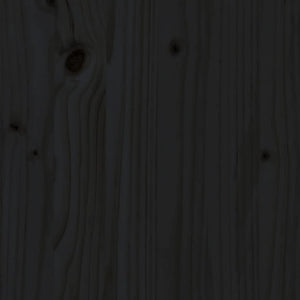 Σαλόνι Κήπου Σετ 8 Τεμαχίων Μαύρο από Μασίφ Ξύλο με Μαξιλάρια