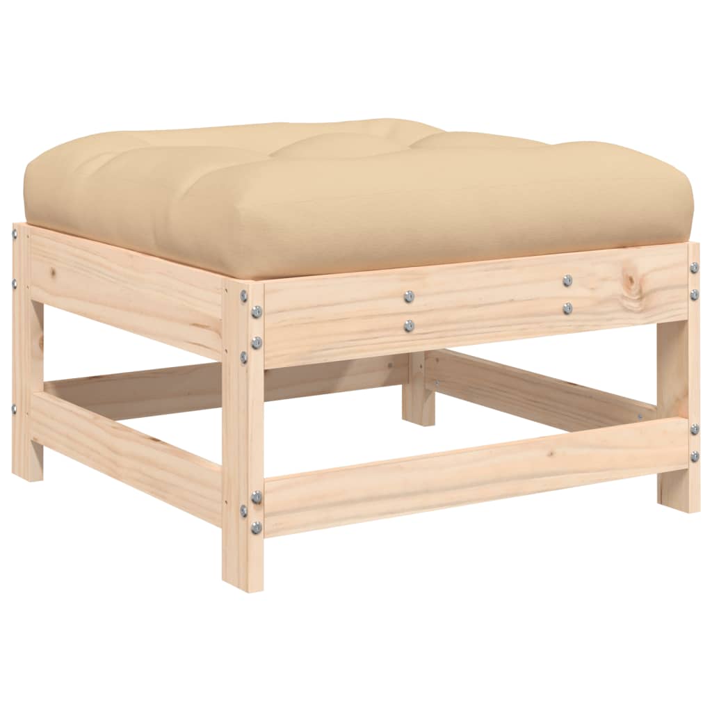 Σαλόνι Κήπου Σετ 6 Τεμαχίων με Μαξιλάρια από Μασίφ Ξύλο