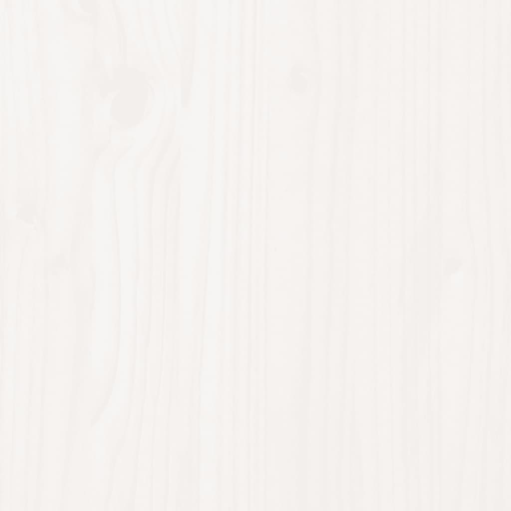 Σαλόνι Κήπου Σετ 7 Τεμαχίων Λευκό από Μασίφ Ξύλο Πεύκου