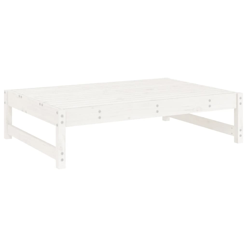 Σαλόνι Κήπου Σετ 5 Τεμαχίων Λευκό από Μασίφ Ξύλο Πεύκου