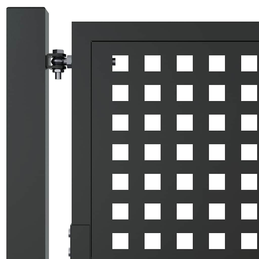Πόρτα Κήπου Ανθρακί 100x125 εκ. Ατσάλι - PAKOBAZAAR