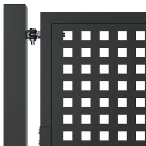Πόρτα Κήπου Ανθρακί 100x125 εκ. Ατσάλι - PAKOBAZAAR