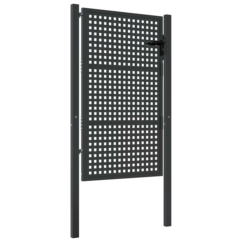 Πόρτα Κήπου Ανθρακί 100x150 εκ. Ατσάλι - Pakobazaar