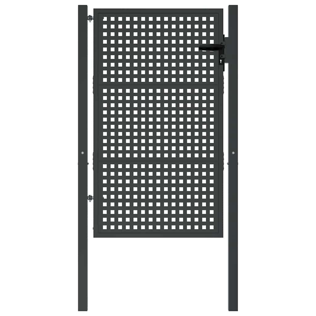 Πόρτα Κήπου Ανθρακί 100x150 εκ. Ατσάλι - Pakobazaar