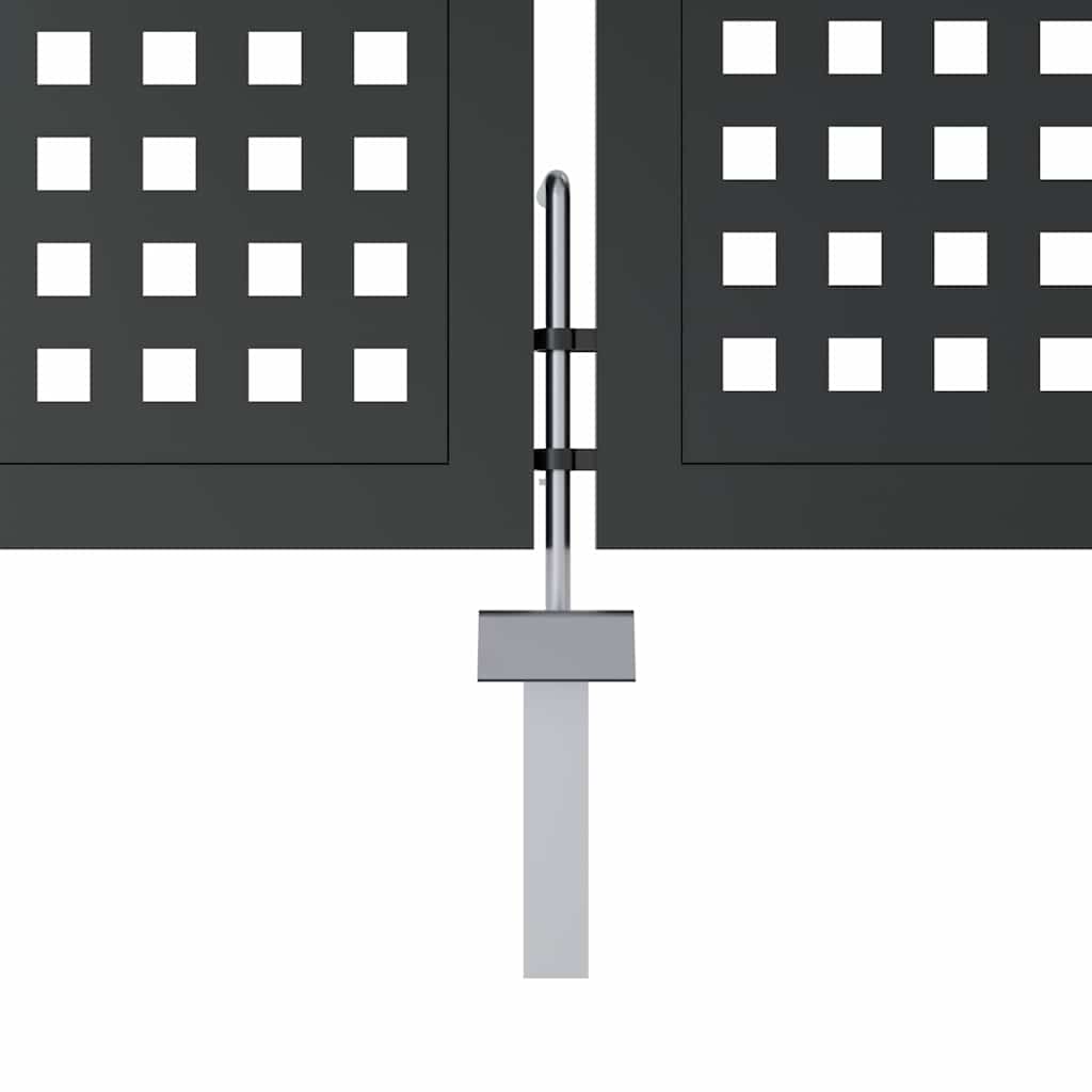 Πόρτα Κήπου Ανθρακί 300x125 εκ. Ατσάλι - Pakobazaar