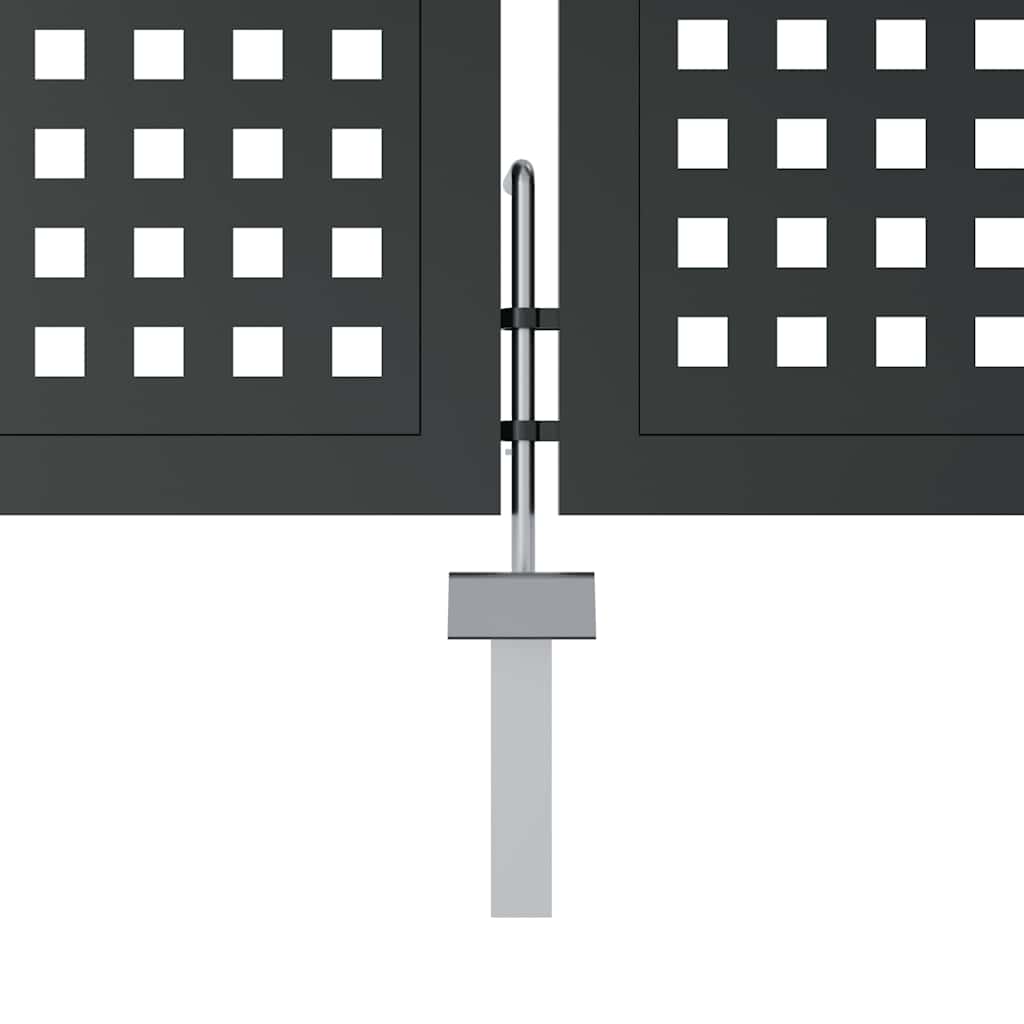 Πόρτα Κήπου Ανθρακί 300x150 εκ. Ατσάλι - PAKOBAZAAR