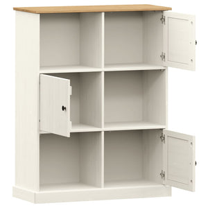 Βιβλιοθήκη VIGO Λευκή 90 x 35 x 114,5 εκ. από Μασίφ Ξύλο Πεύκου
