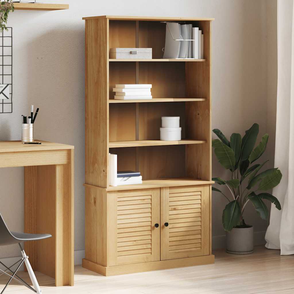 Βιβλιοθήκη VIGO 85 x 35 x 170 εκ. από Μασίφ Ξύλο Πεύκου - Pakobazaar