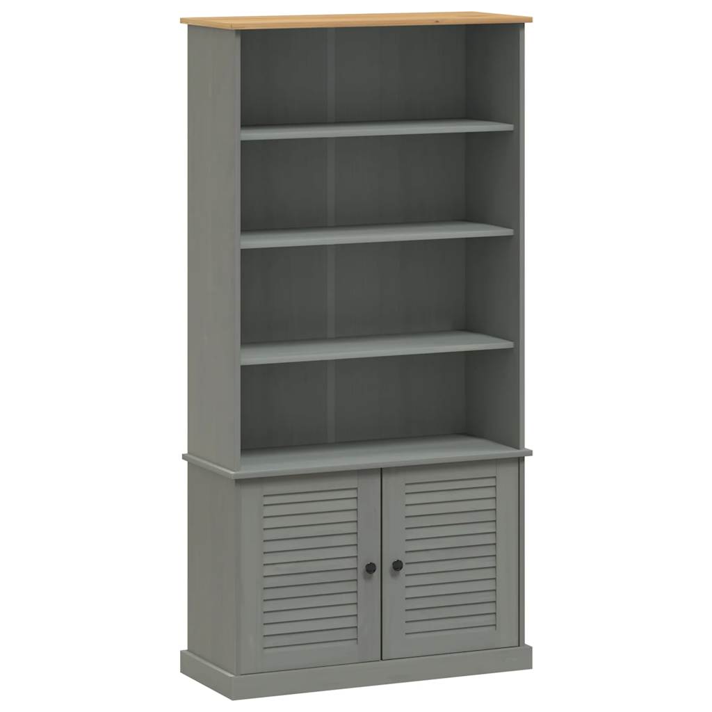 Βιβλιοθήκη VIGO Γκρι 85 x 35 x 170 εκ. από Μασίφ Ξύλο Πεύκου