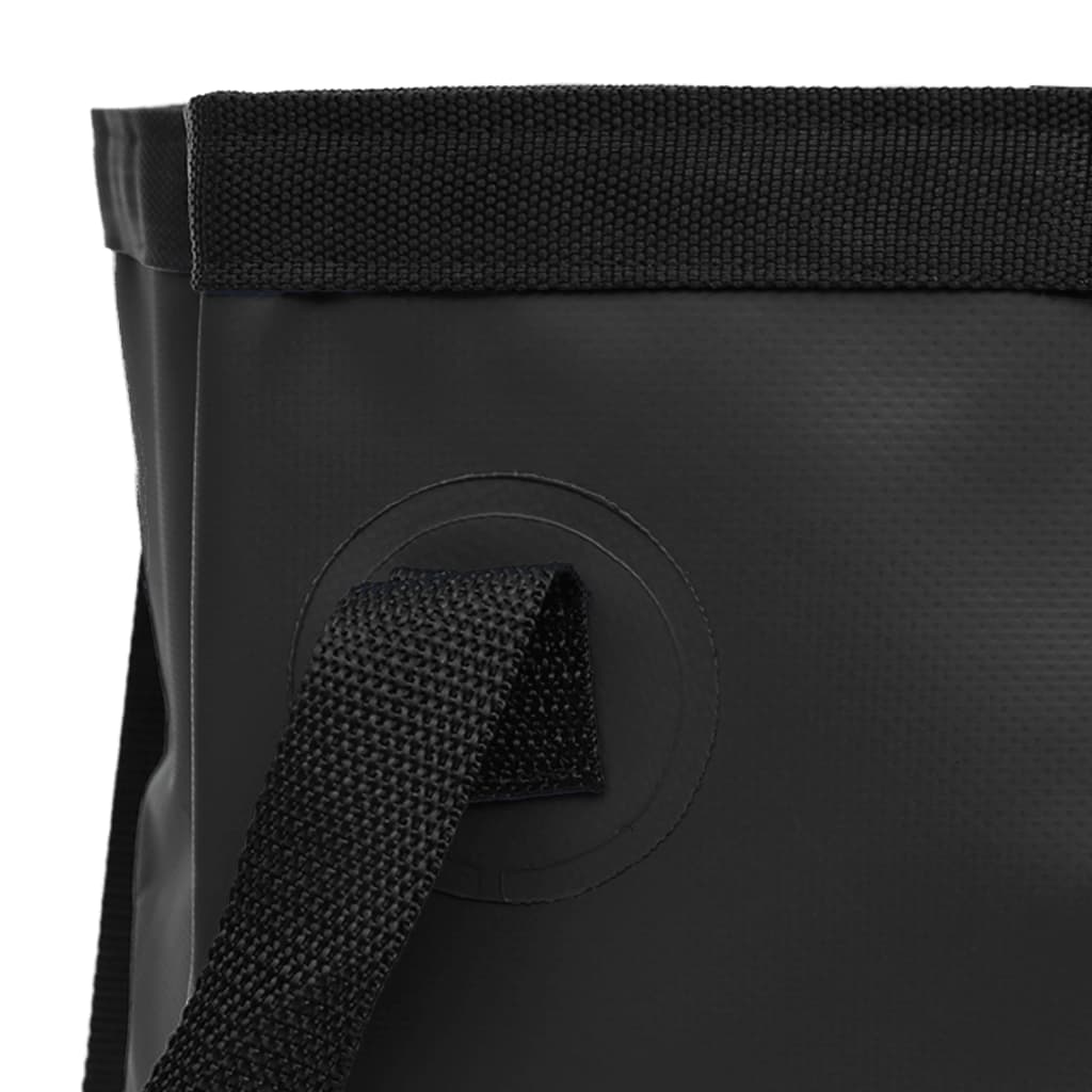 Πτυσσόμενοι Κουβάδες 2 τεμ. Μαύρο 20 Λίτρα από PVC