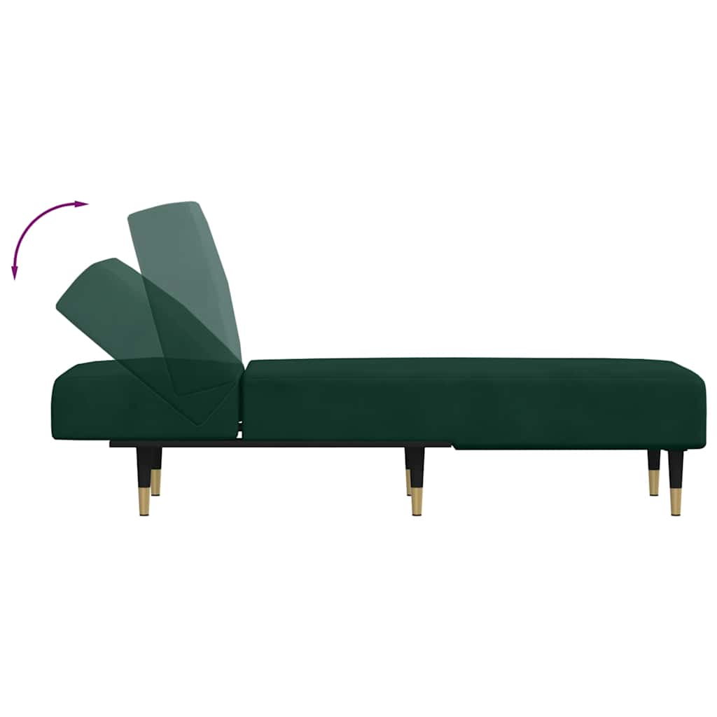 Ανάκλιντρο Σκούρο Πράσινο Βελούδινο