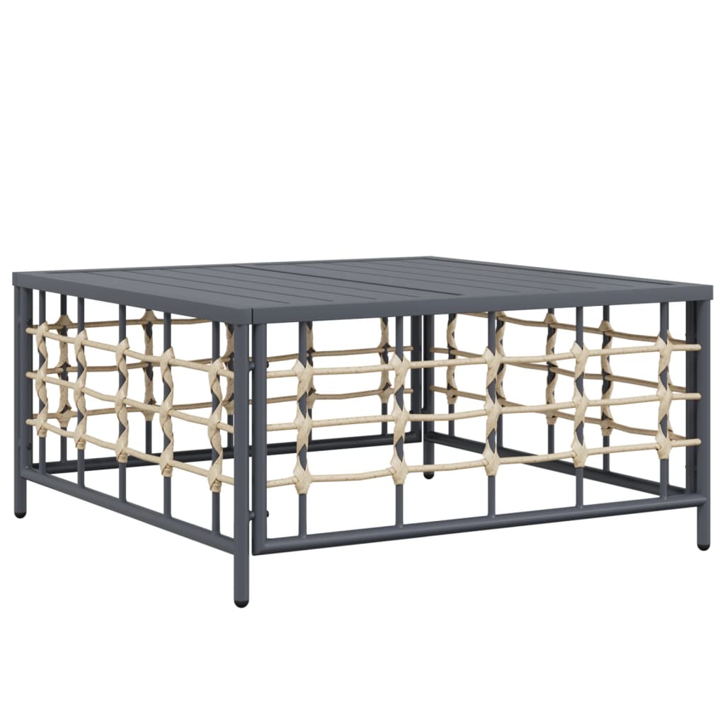 Σαλόνι Κήπου Σετ 7 Τεμαχίων Ανθρακί Συνθετικό Ρατάν & Μαξιλάρια