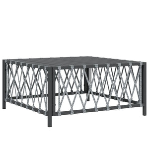 Σαλόνι Κήπου Σετ 8 τεμ. Ανθρακί από Ατσάλι με Μαξιλάρια