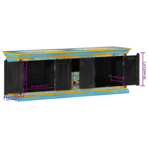 Έπιπλο Τηλεόρασης Μπλε 110 x 30 x 40 εκ. από Μασίφ Ξύλο Μάνγκο - Pakobazaar