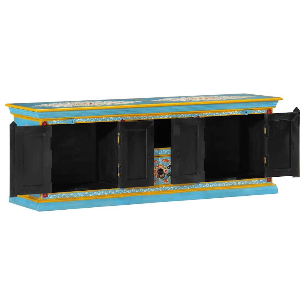 Έπιπλο Τηλεόρασης Μπλε 110 x 30 x 40 εκ. από Μασίφ Ξύλο Μάνγκο - Pakobazaar