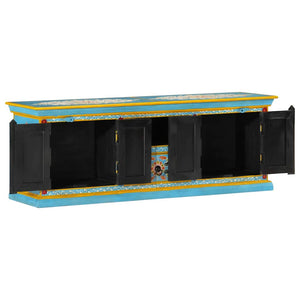 Έπιπλο Τηλεόρασης Μπλε 110 x 30 x 40 εκ. από Μασίφ Ξύλο Μάνγκο - Pakobazaar